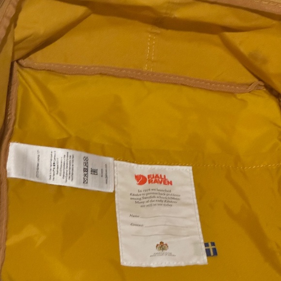 Kånken Fjallraven 15” Laptop Yellow Backpack - Picture 12 of 16